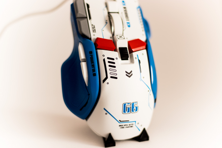 Mouse Gaming G6, Alb, RGB On-Off, 12800 DPI Reglabil, 6 trepte, 10 Butoane Programabile, Iluminare LED, Ergonomic, Performanta si Precizie [2]