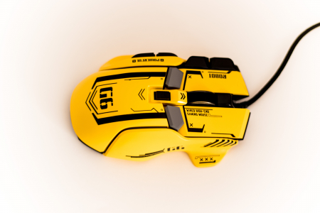 Mouse Gaming G6, Galben, RGB On-Off, 12800 DPI Reglabil, 6 trepte, 10 Butoane Programabile, Iluminare LED, Ergonomic, Performanta si Precizie [7]