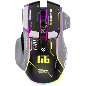 Produse - Mouse Gaming G6, Negru, RGB On-Off, 12800 DPI Reglabil, 6 trepte, 10 Butoane Programabile, Iluminare LED, Ergonomic, Performanta si Precizie