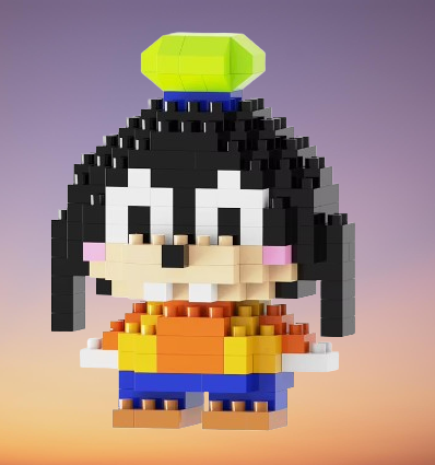 Produse - Set de constructie lego, mini personaj, desene animate, Goofy, 179 piese, Pentru copii si adulti