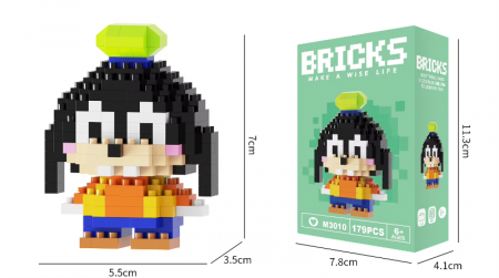 Set de constructie lego, mini personaj, desene animate, Goofy, 179 piese, Pentru copii si adulti [1]