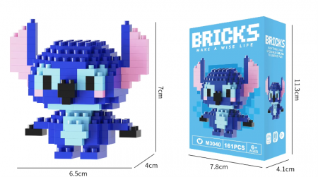 Set de constructie lego, Stitch, mini personaj, desene animate, 161 piese, Pentru copii si adulti [1]