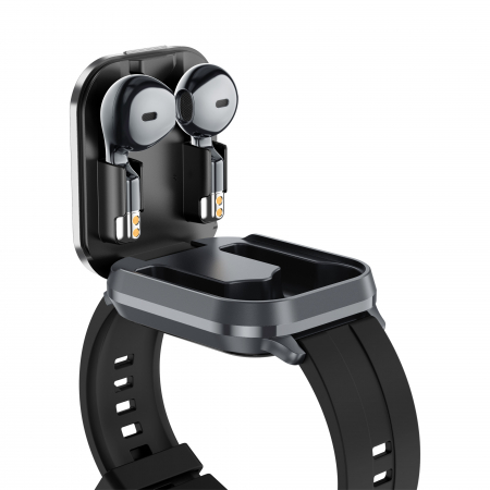 Smartwatch D8PRO, 2 in 1, Casti bluetooth incorporate, Compatibil iOS/android, 2 bratari, Ecran TFT 2", Notificari push, Apeluri [2]