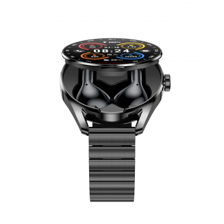 Smartwatch D9, 2in1, Casti bluetooth incorporate, Compatibil iOS/android, 2 bratari, Notificari aplicatii, Apeluri, Functii sport, Agenda, Vremea [5]