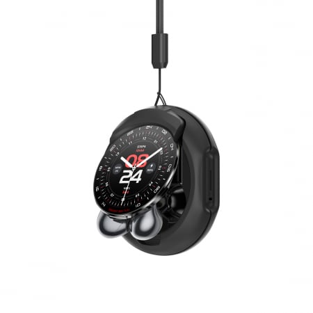 Smartwatch D9, 2in1, Casti bluetooth incorporate, Compatibil iOS/android, 2 bratari, Notificari aplicatii, Apeluri, Functii sport, Agenda, Vremea [9]