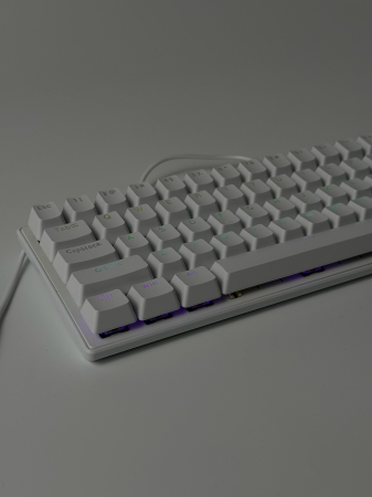 Tastatura mecanica gaming, RGB, 68 taste, Cablu Type-C la USB, 12 moduri de iluminare, Ergonomica, Dimensiune redusa, Blue switch, Alba, Plug'n'Play [9]