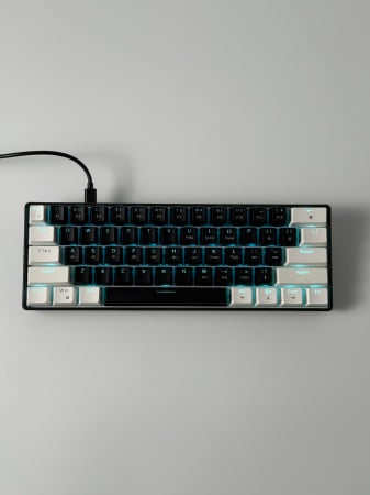 Produse - Tastatură mecanică gaming V900, compactă 60%, iluminare RGB, negru