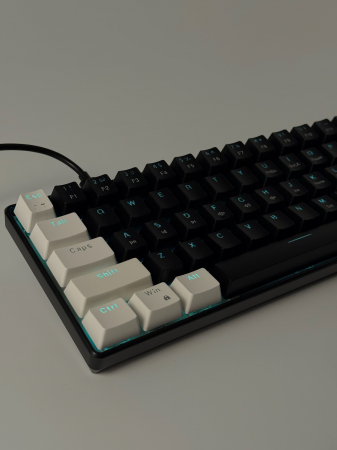Tastatură mecanică gaming V900, compactă 60%, iluminare RGB, negru [2]