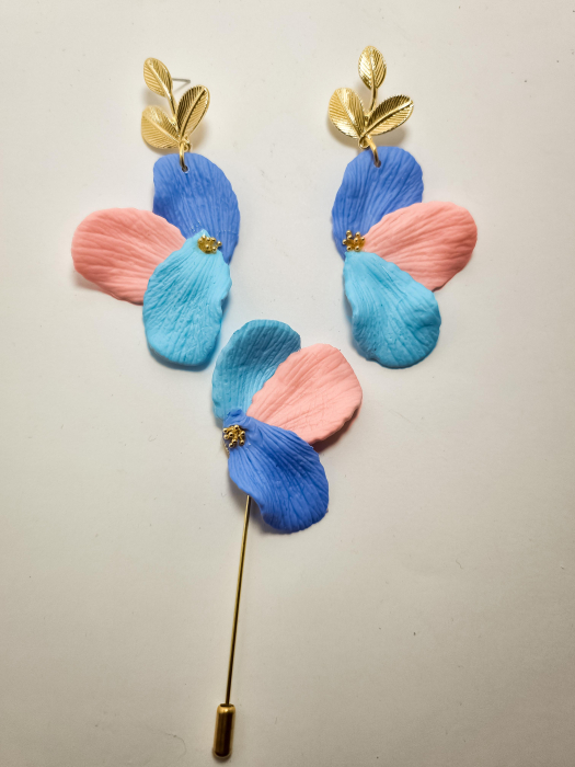 Set cercei cu brosa PETALE [2]