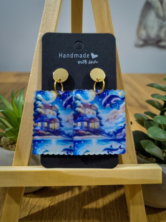 Cercei Unicat Acril - Cercei Acril