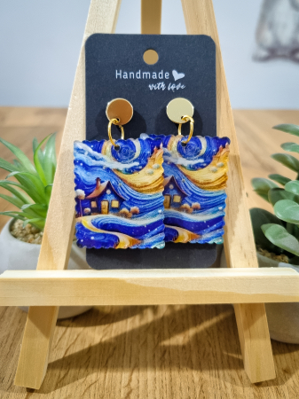 Cercei Unicat Acril - Cercei Acril