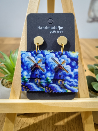 Cercei Unicat Acril - Cercei Acril