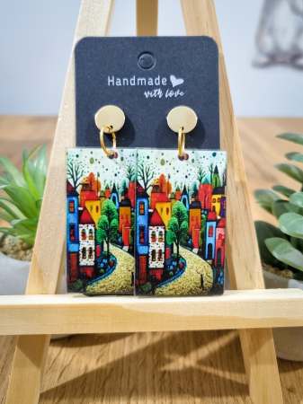 Cercei Unicat Acril - Cercei Acril