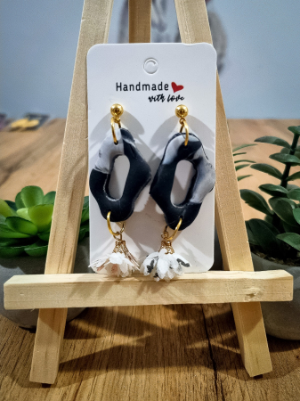 Cercei Unicat Black&White - Cercei Black&White