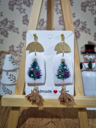 Sarbatori de iarna - Cercei bradut