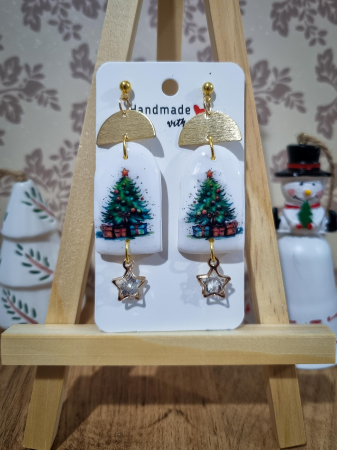 Sarbatori de iarna - Cercei bradut