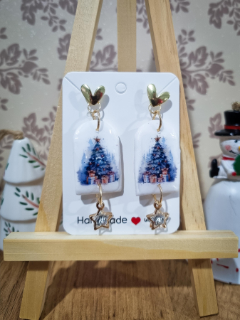 Sarbatori de iarna - Cercei bradut