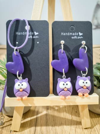 Cercei Unicat Bufnita - Cercei Bufnita cu pandant