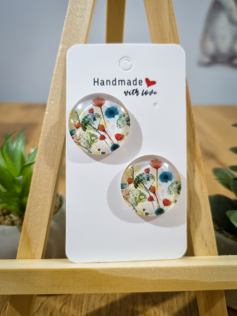 Cercei Unicat Flower glass - Cercei Flower Glass