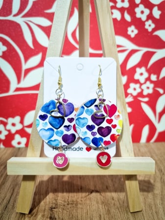 Cercei Unicat Red Heart - Cercei Heart