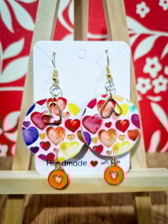 Cercei Unicat Red Heart - Cercei Heart