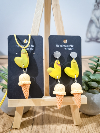 Cercei Unicat Ice Cream - Cercei Ice Cream cu pandant