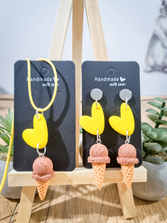 Cercei Unicat Ice Cream - Cercei Ice Cream cu pandant