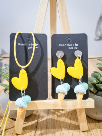 Cercei Unicat Ice Cream - Cercei Ice Cream cu pandant