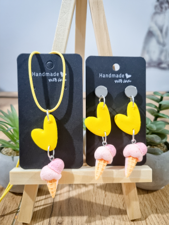 Cercei Unicat Ice Cream - Cercei Ice Cream cu pandant