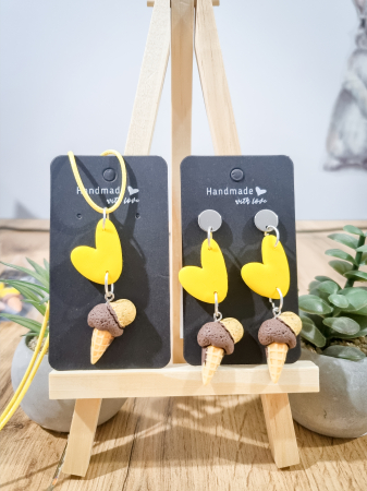 Cercei Unicat Ice Cream - Cercei Ice Cream cu pandant