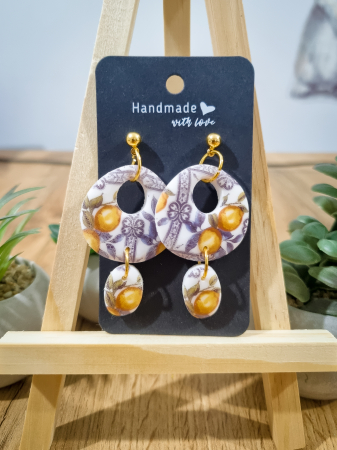 Cercei Unicat Lemon Print - Cercei Lemon Print