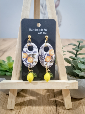 Cercei Unicat Lemon Print - Cercei Lemon Print