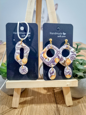 Cercei Unicat Lemon Print - Cercei Lemon Print cu pandant