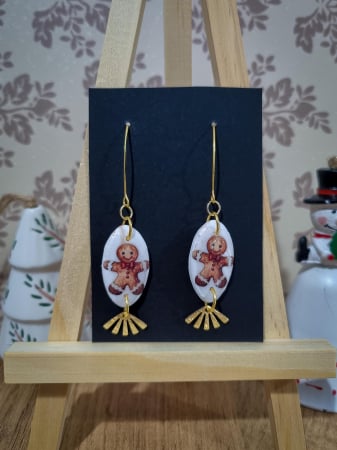 Sarbatori de iarna - Cercei om de turta dulce