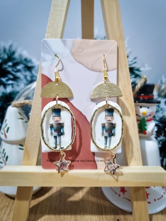 Sarbatori de iarna - Cercei soldatel de plumb