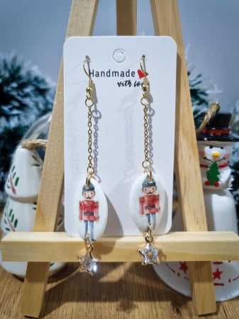 Sarbatori de iarna - Cercei soldatel de plumb