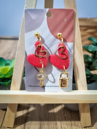 Cercei Unicat Red Heart - Cercei  Unicat Red Heart