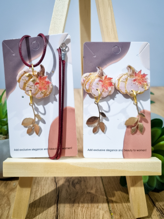 Cercei Unicat de Toamna - Cercei Unicat set Dovlecel