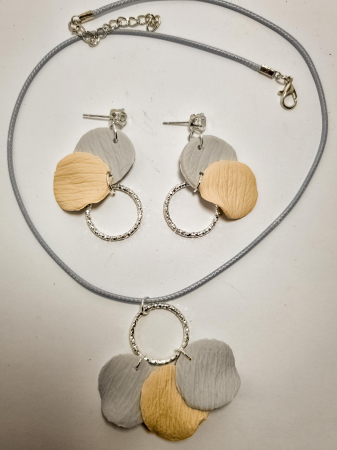 Cercei Unicat Petale - Set cercei cu brosa PETALE