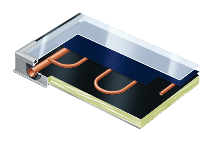 Colector solar plan Vitosol 100-FM 4,6 m2 (2x2,3 m2) cu sistem de automatizare Vitosolic 100. [4]