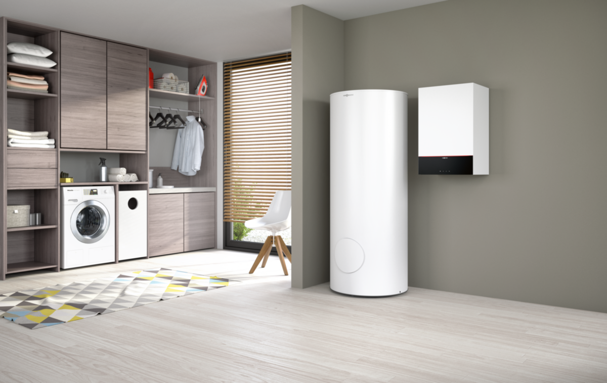 Pachet centrală pe gaz Vitodens 200-W cu boiler Vitocell, bivalent, de 300 l 32 kW + kit evecuare gaze [3]