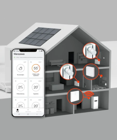 Accesorii centrale termice - Senzor de ambianţă ViCare pentru înregistrarea temperaturii şi umidităţii din încăpere