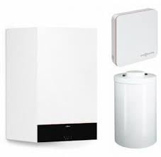 Centrale termice pe gaz în condensație - Set complet Cazan pe gaz Vitodens 100-W cu boiler Vitocell, monovalent, de 200 l  25 kW + kit inclus, A+