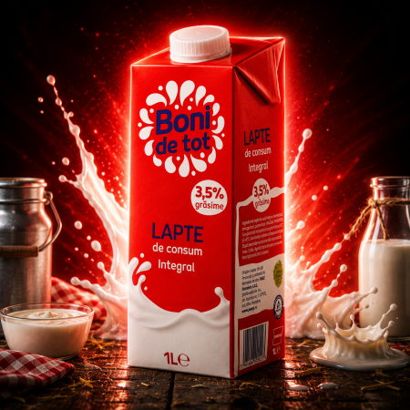 Mezeluri Si lactate - Lapte Bobi 1l 3,5%