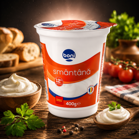 Mezeluri Si lactate - Smantana 12% 400g