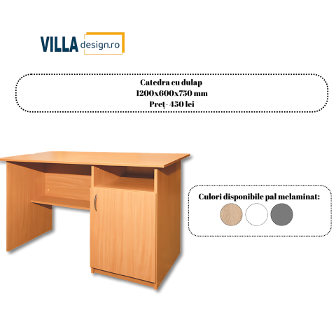 Mobilier școlar - Catedra cu dulap
