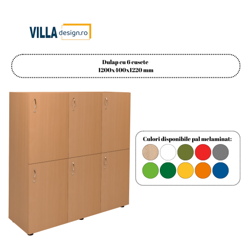 Mobilier școlar - Dulap cu 6 cusete