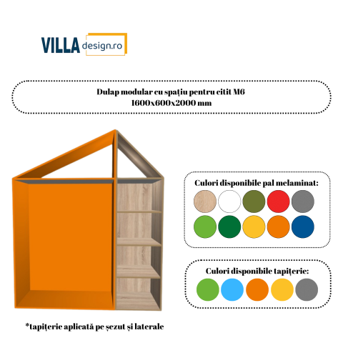 Mobilier școlar - Dulap modular cu spațiu pentru citit M6