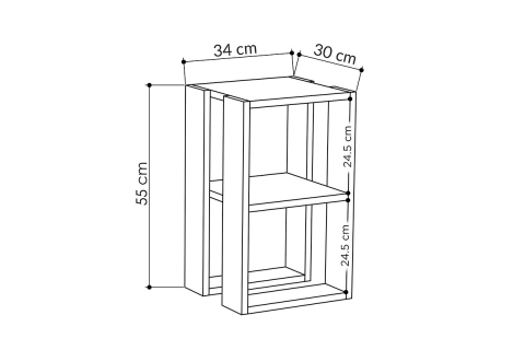 Set de noptiere Zen, 2 bucăți, 34x30x55cm [3]