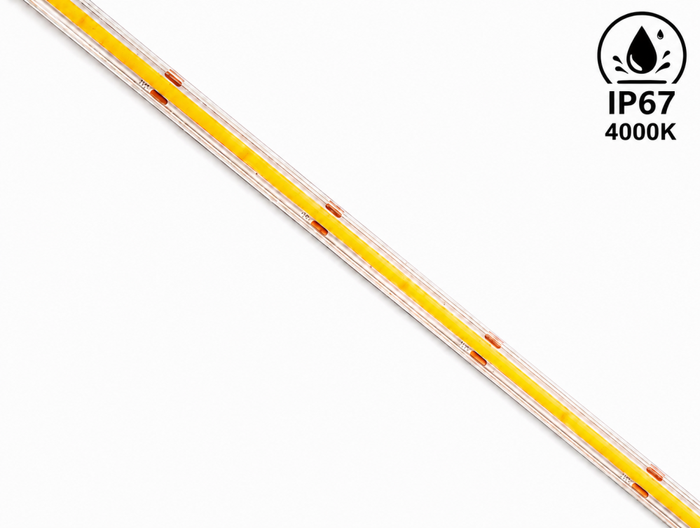 Banda LED COB 480 LED/m 8W/m 4000K 24V IP67 8 mm, rola 20m [2]